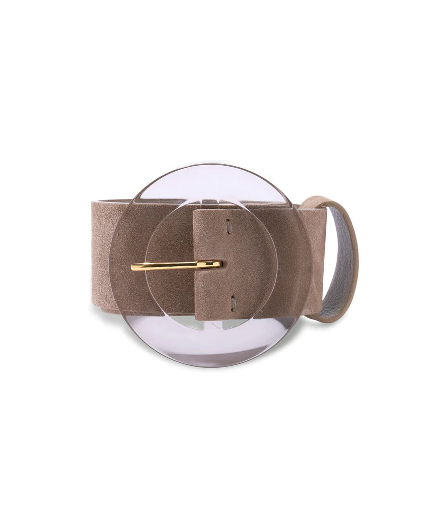 LOUISE BELT IN LIGHT TAUPE SUEDE