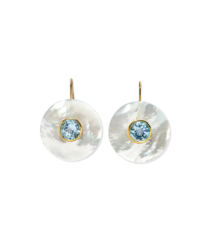 TAJ EARRINGS IN BLUE TOPAZ