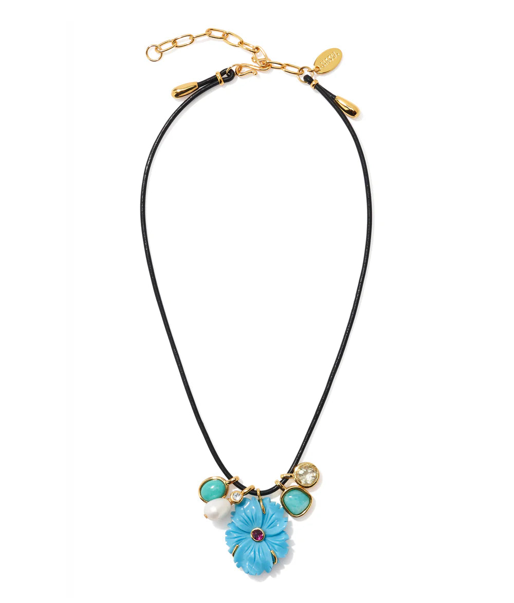SHIBORI FLOWER NECKLACE