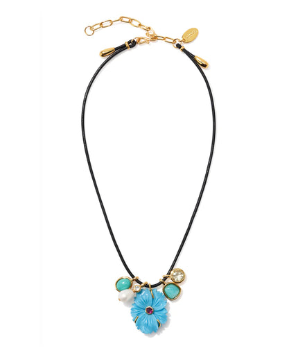 SHIBORI FLOWER NECKLACE