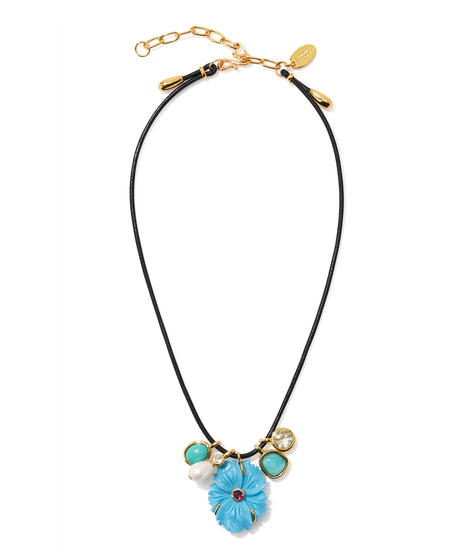 SHIBORI FLOWER NECKLACE