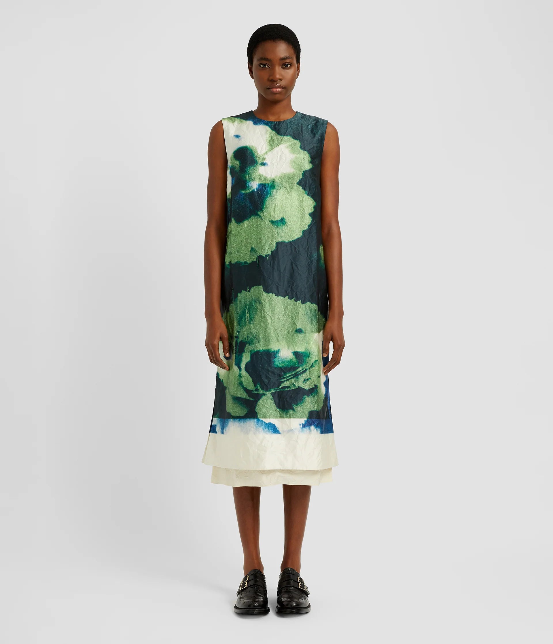 SLEEVELESS PENCIL MIDI DRESS
