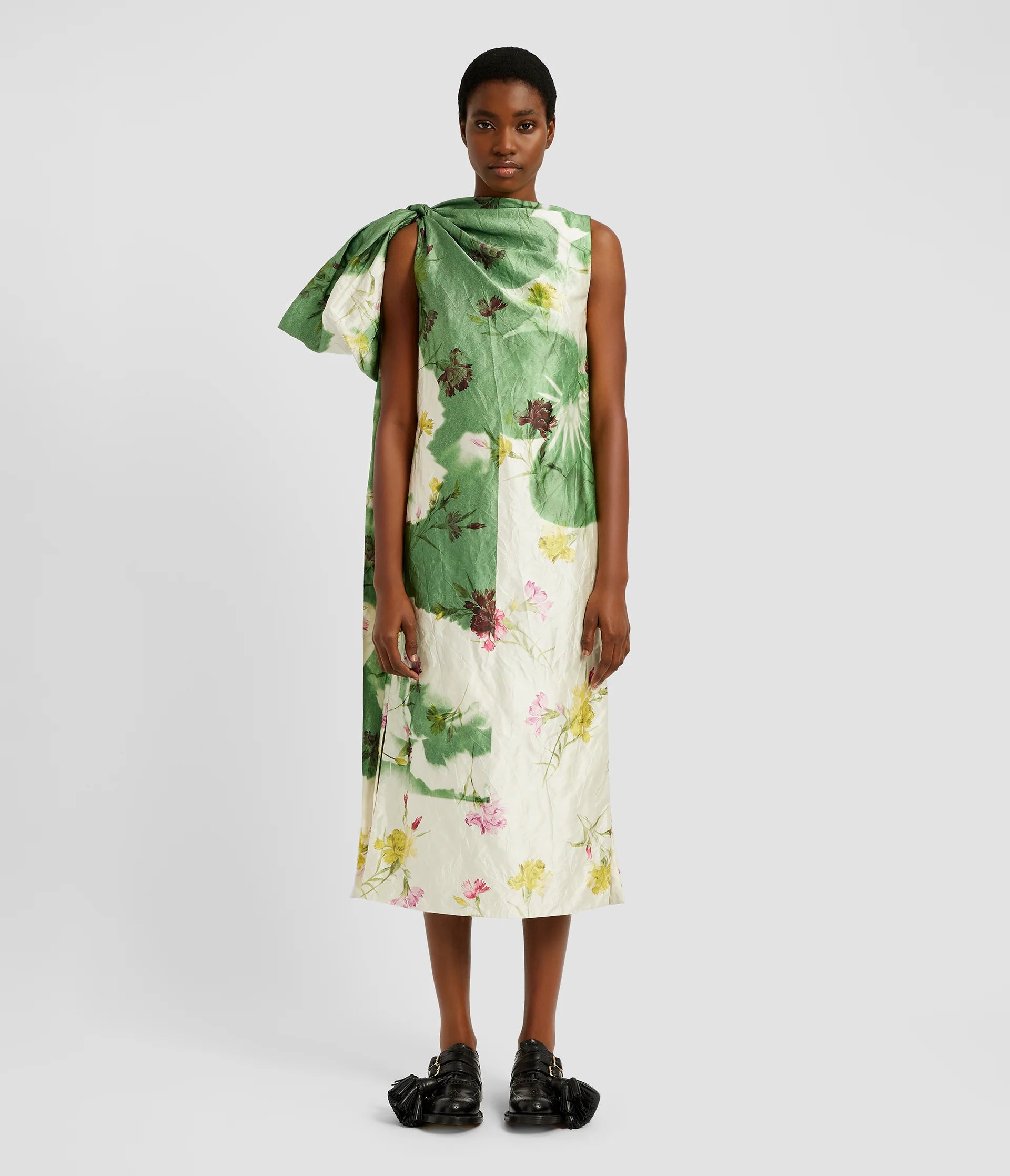 BOW DRAPE COCKTAIL DRESS