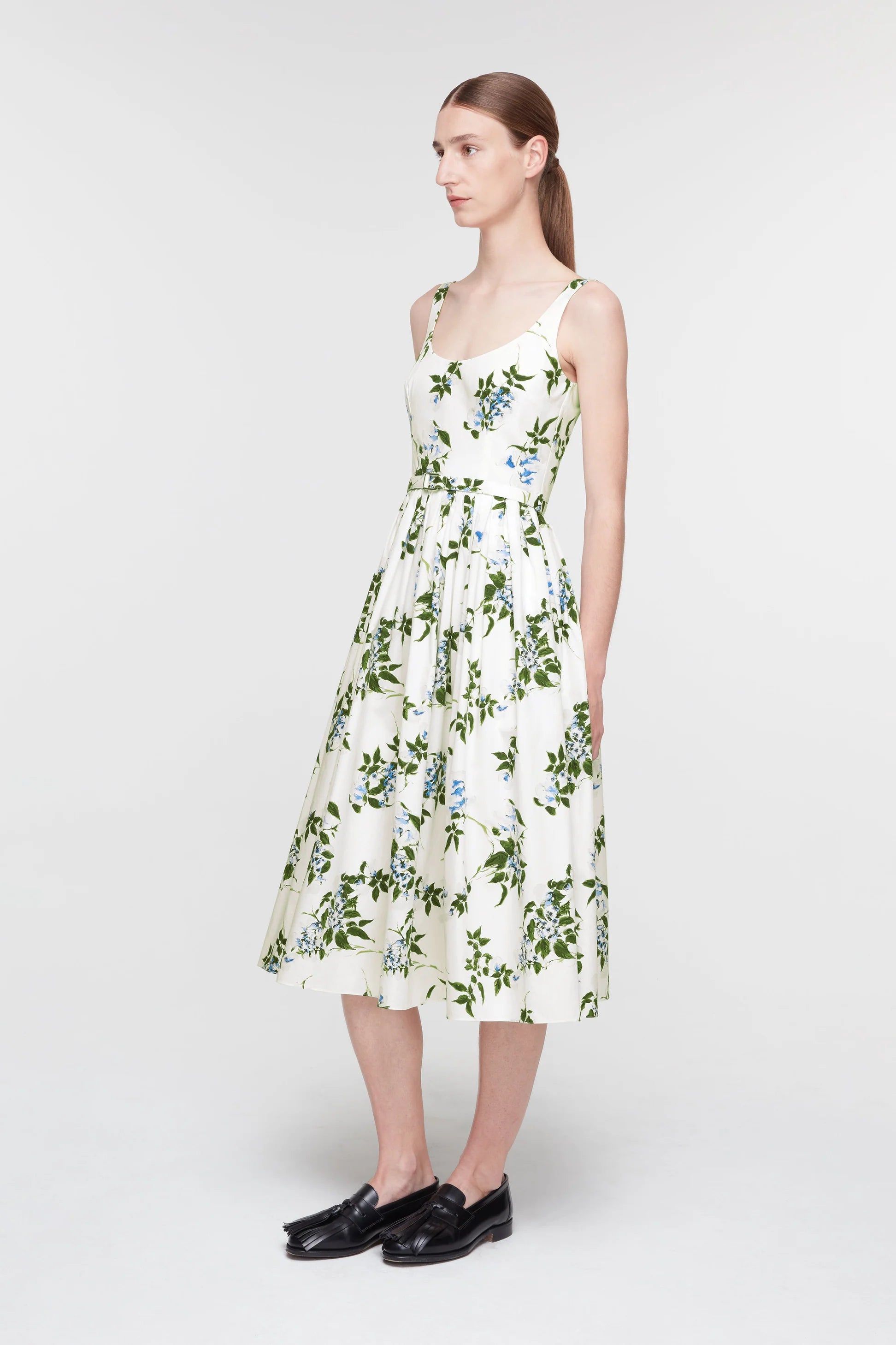EGLANTINE DRESS IN LILAC AND CHERRIES PRINT