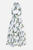 NORIKA DRESS IN LILAC LILLIES AND CHERRY PRINT
