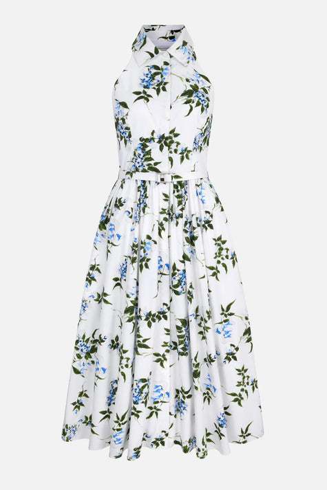 NORIKA DRESS IN LILAC LILLIES AND CHERRY PRINT