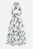 NORIKA DRESS IN LILAC LILLIES AND CHERRY PRINT