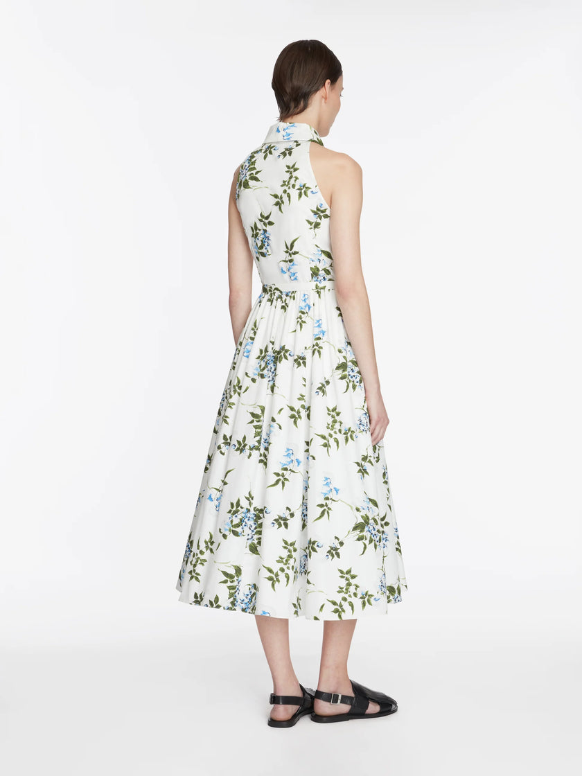 NORIKA DRESS IN LILAC LILLIES AND CHERRY PRINT