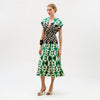 SAKURA DRESS IN EMERALD MULTI