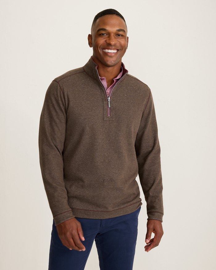 FLIPVIEW REVERSIBLE HALF ZIP SWEATSHIRT