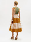 JOCELYN DRESS IN TERRACOTTA STRIPES