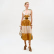 JOCELYN DRESS IN TERRACOTTA STRIPES