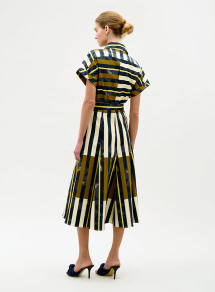 NOOR DRESS IN URBAN STRIPES