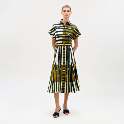 NOOR DRESS IN URBAN STRIPES