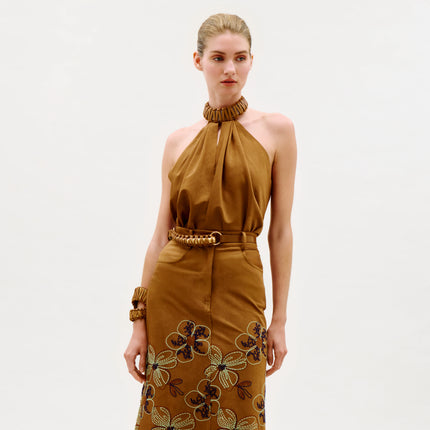 ANN BLOUSE IN CAMEL