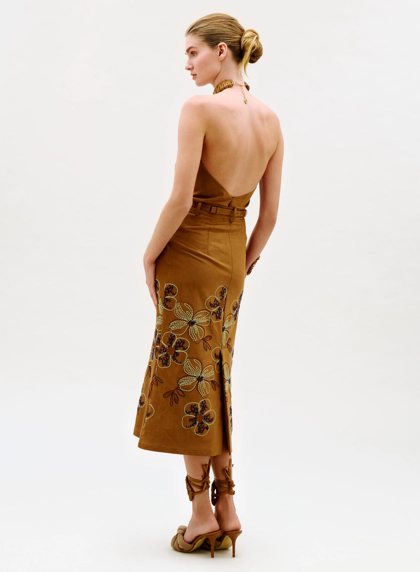 LAYAN SKIRT IN CAMEL