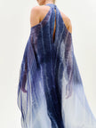SERENELA  DRESS IN NAVY MOIRE