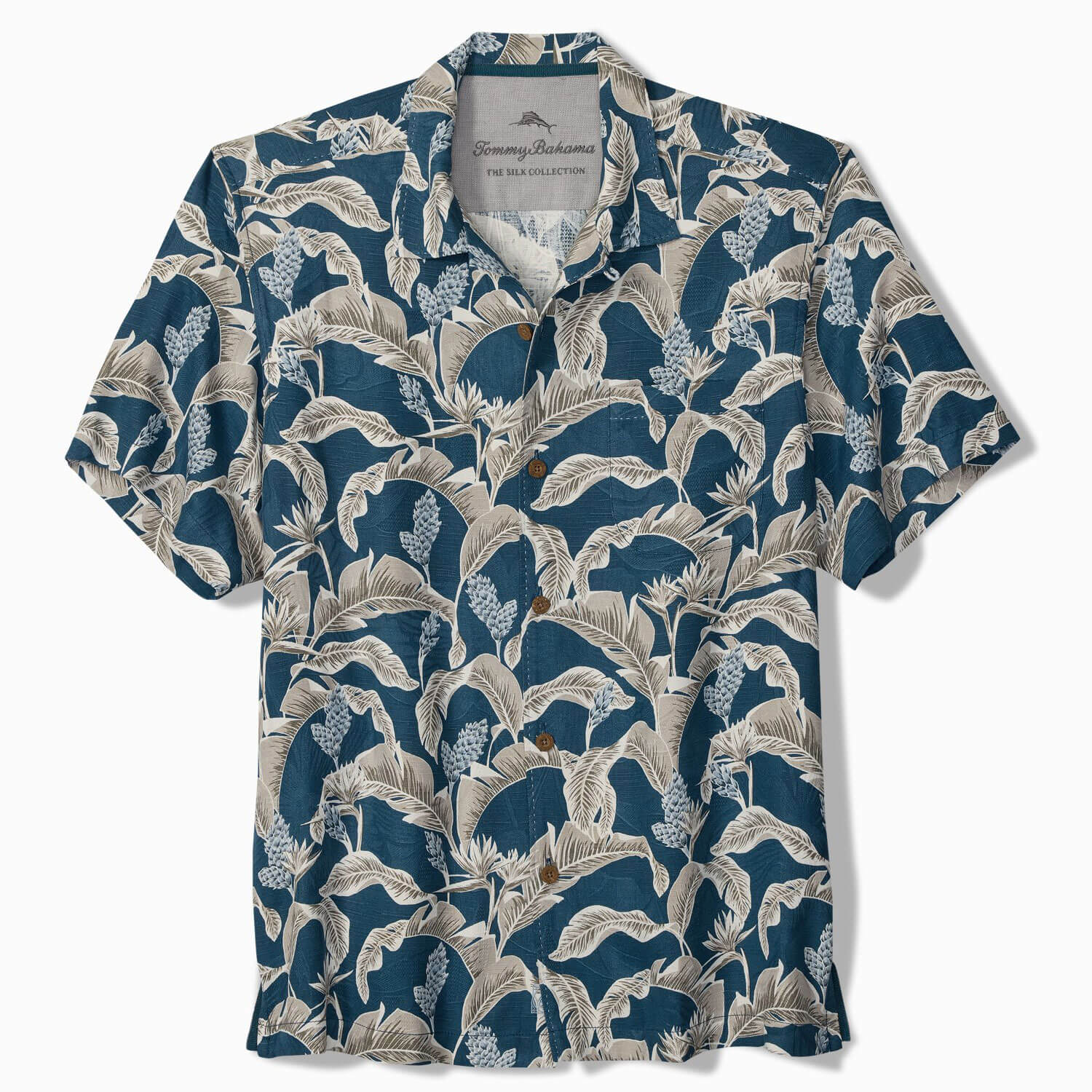 MIDNIGHT PALMS SILK CAMP SHIRT