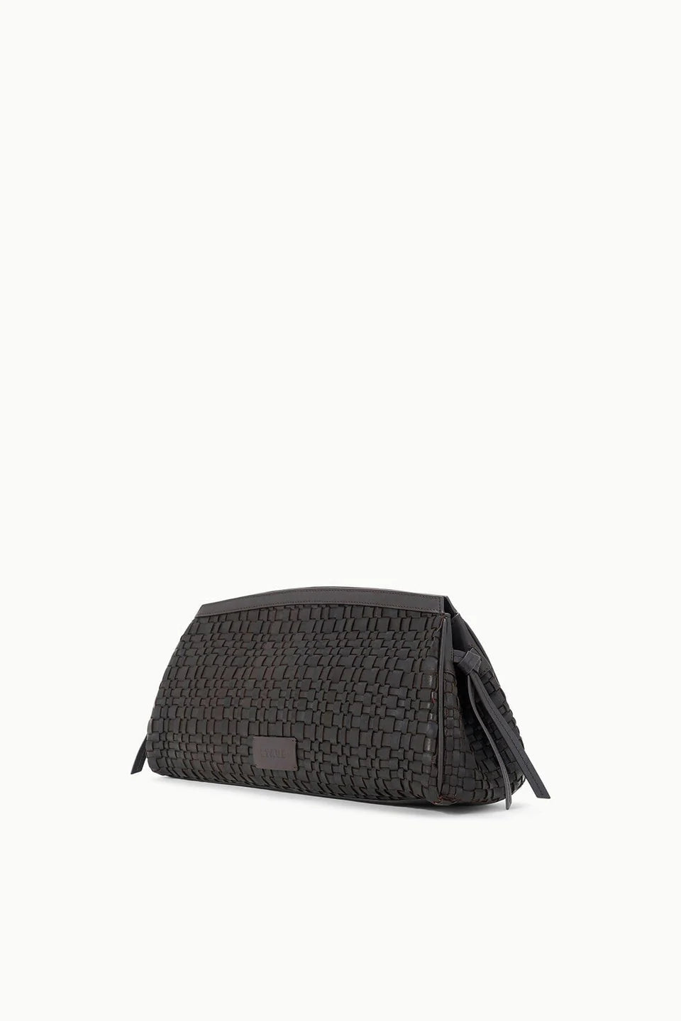 MAUDE SOFT CLUTCH ESPRESSO WOVEN LEATHER