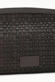MAUDE SOFT CLUTCH ESPRESSO WOVEN LEATHER