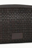 MAUDE SOFT CLUTCH ESPRESSO WOVEN LEATHER