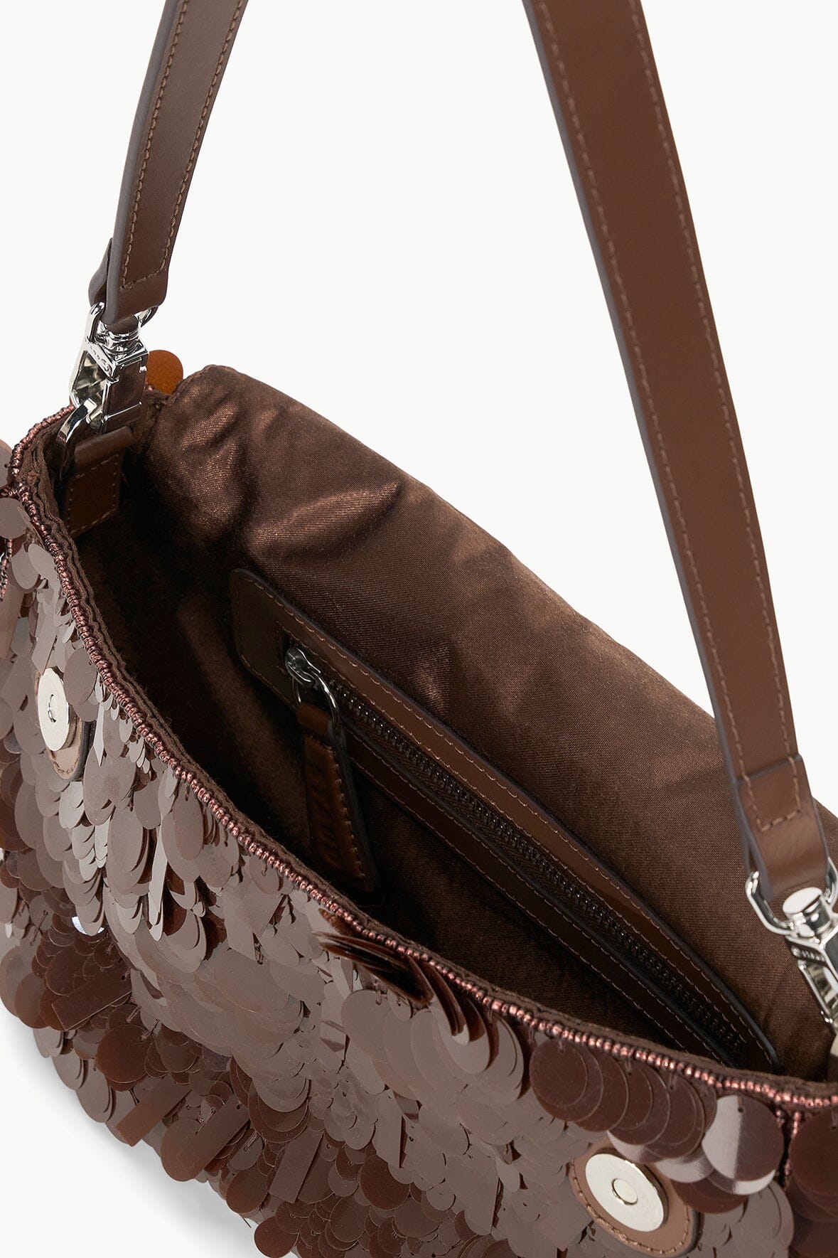 TIMMY SHOULDER BAG CACAO SEQUINS