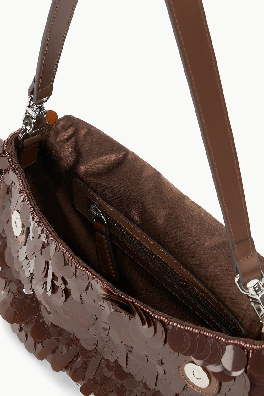 TIMMY SHOULDER BAG CACAO SEQUINS