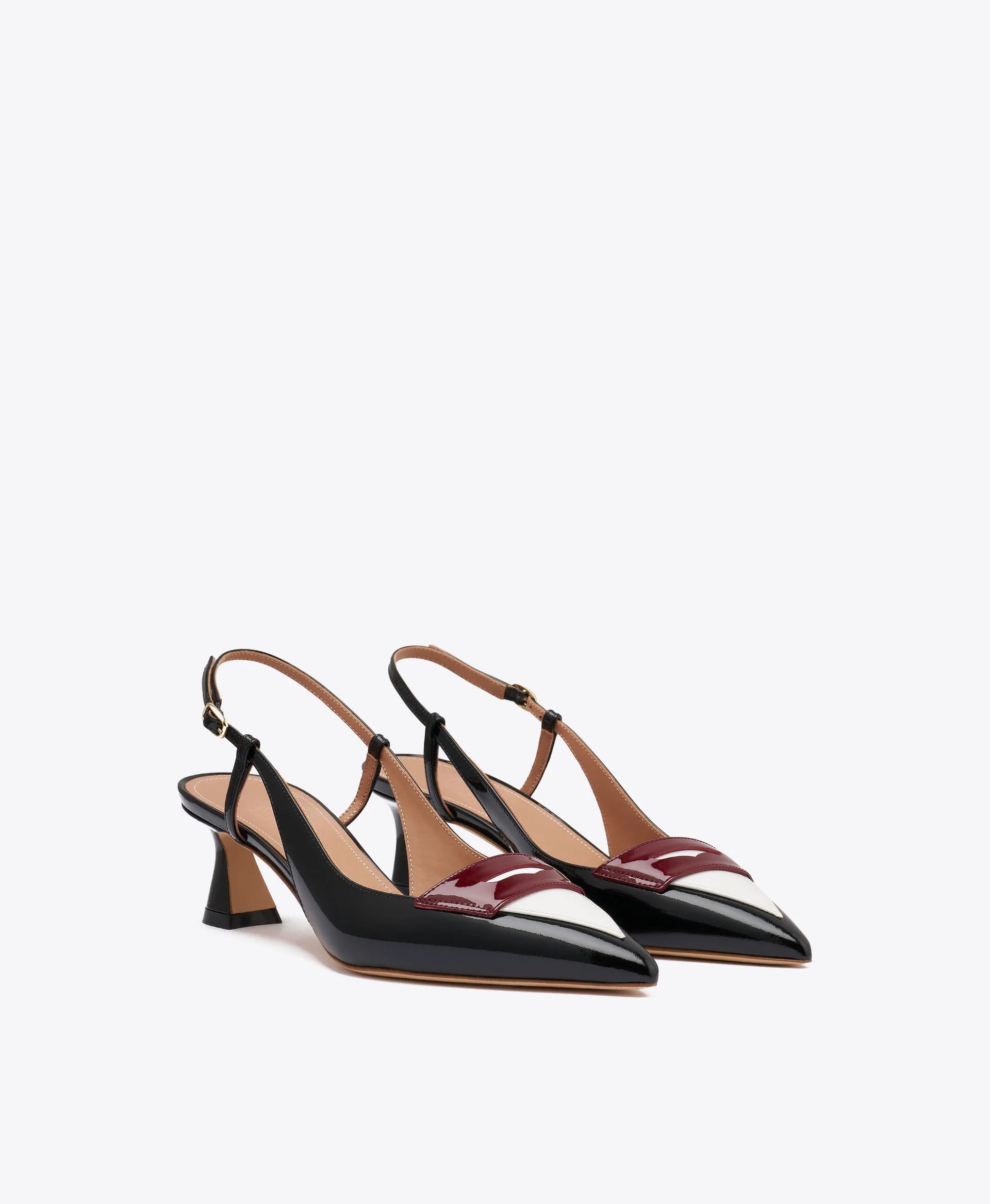 SUZE 45 PATENT SLINGBACK PUMPS