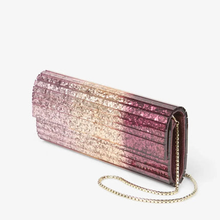 SWEETIE DEGRADE GLITTER ACRYLIC CLUTCH