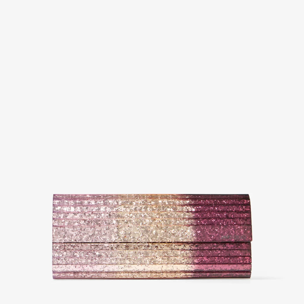 SWEETIE DEGRADE GLITTER ACRYLIC CLUTCH