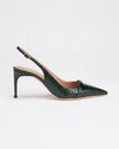 SCHIFFER 70 LEATHER SLINGBACK PUMPS