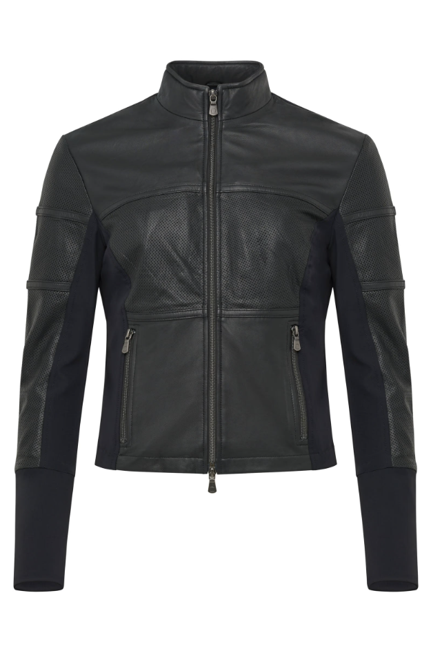 ERIN PERFORATED LEATHER JACKET