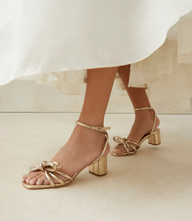 MIKEL BOW MID HEEL SANDAL