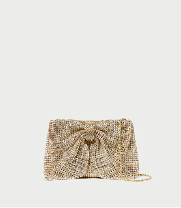 JOLENE DIAMANTE BOW CLUTCH