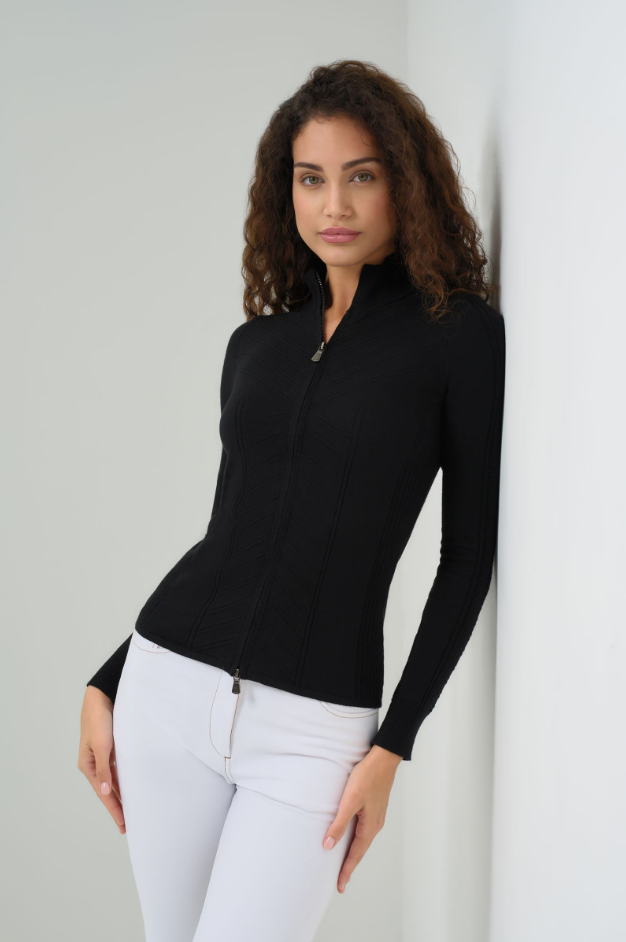 NOELLE SWEATER ZIP UP TOP