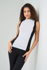 ABRYL CONTRAST CASHMERE BLEND MOCKNECK TOP