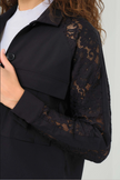 SUTTON LACE SLEEVE TRUCKER JACKET