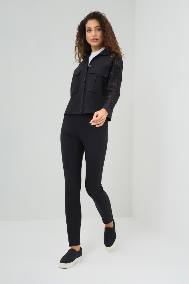 SUTTON LACE SLEEVE TRUCKER JACKET