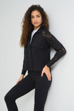 SUTTON LACE SLEEVE TRUCKER JACKET