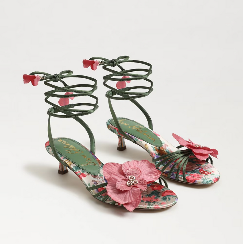 CARLA LACE UP KITTEN HEEL