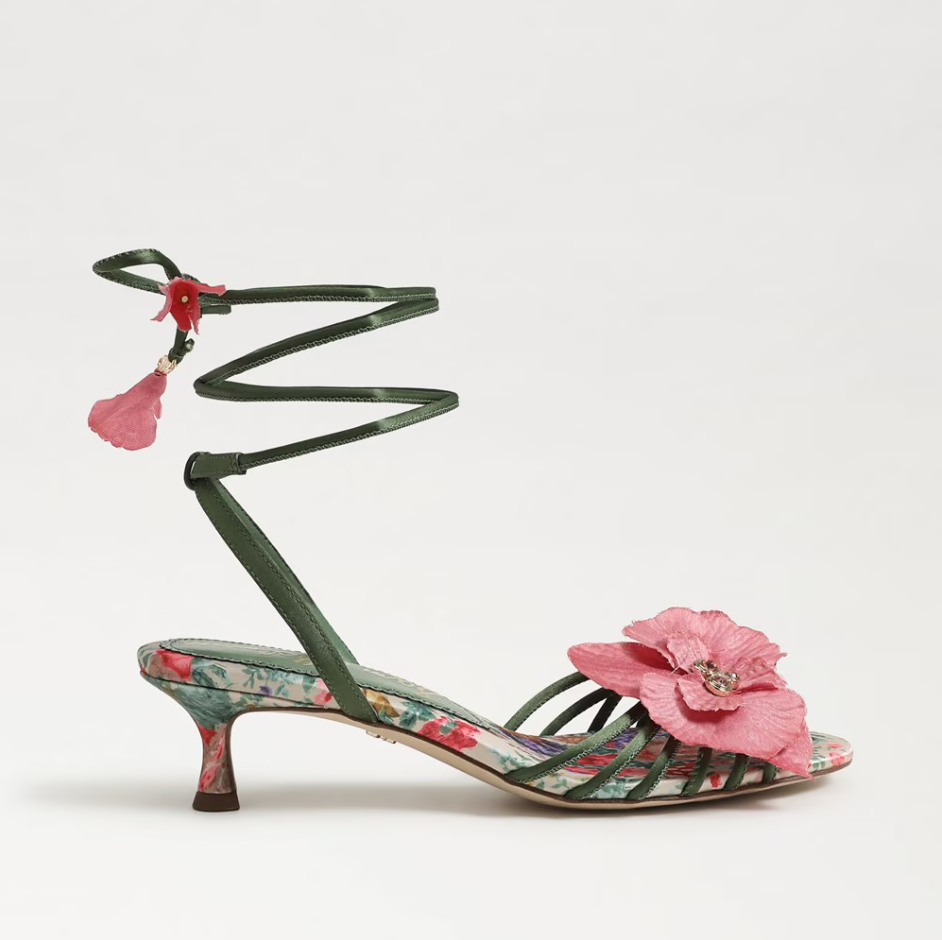 CARLA LACE UP KITTEN HEEL