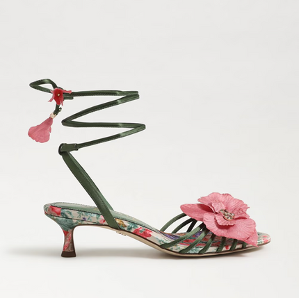 CARLA LACE UP KITTEN HEEL