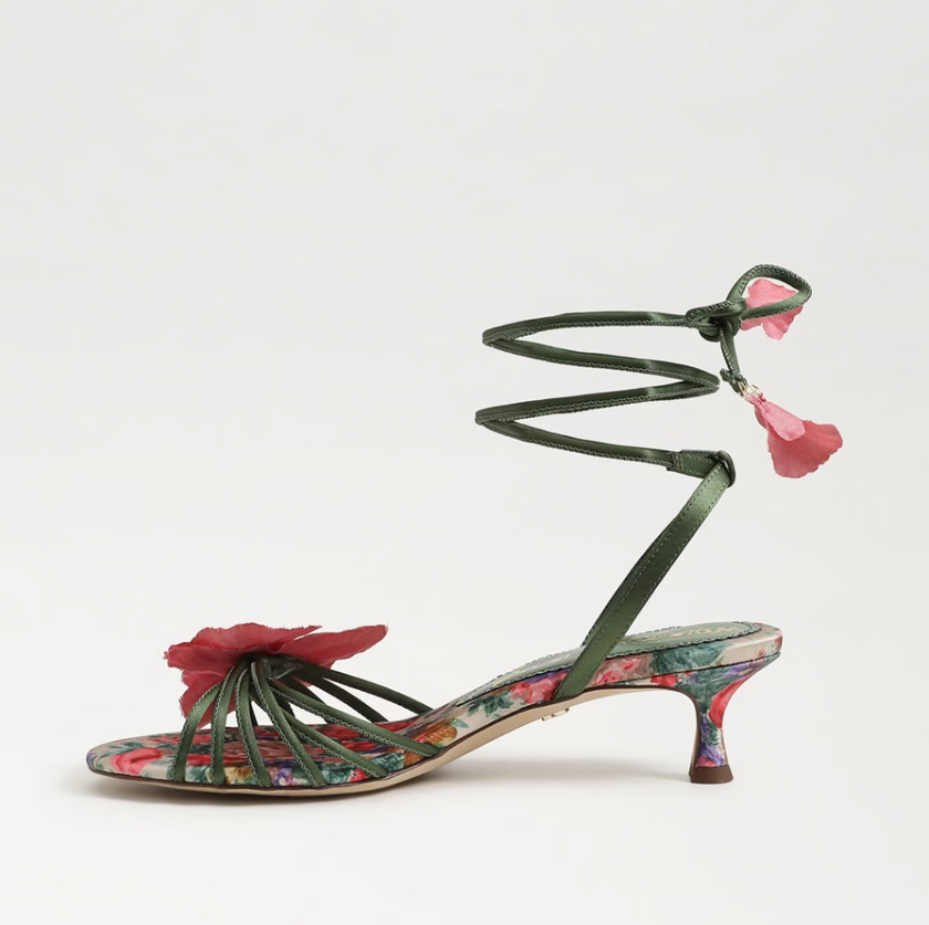 CARLA LACE UP KITTEN HEEL