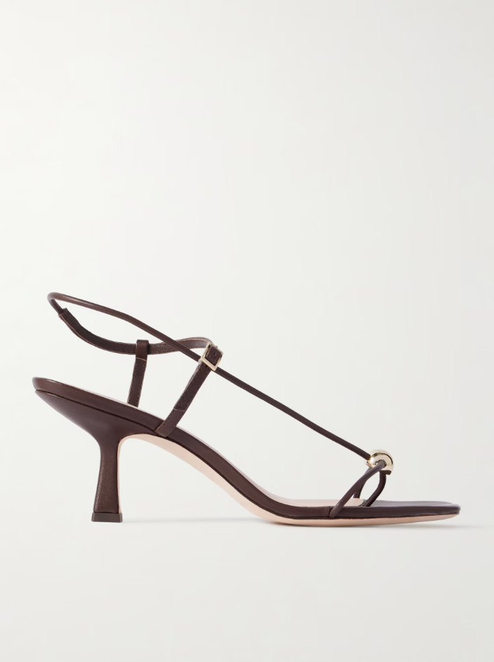 TRIANA LEATHER MID HEEL SANDAL