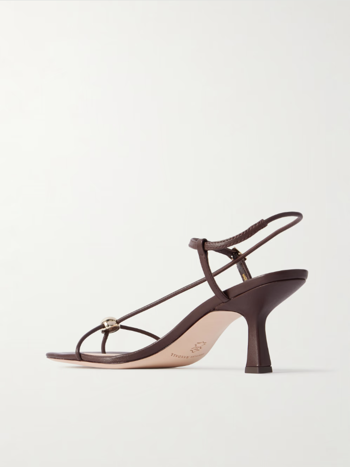 TRIANA LEATHER MID HEEL SANDAL