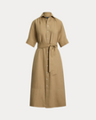 BELTED LINEN DRESS