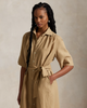 BELTED LINEN DRESS