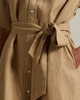 BELTED LINEN DRESS