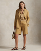 LONG PLEATED LINEN SHORT