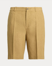 LONG PLEATED LINEN SHORT